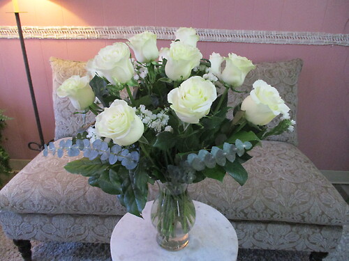 Dozen White Roses