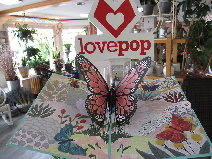 Lovepop Greeting Card (Floral Monarch Butterfly)