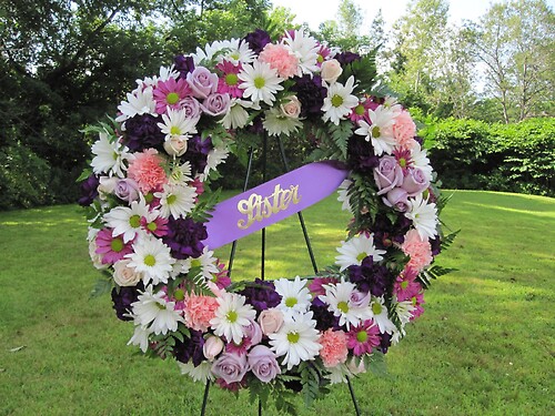 Purple Sympathy Wreath