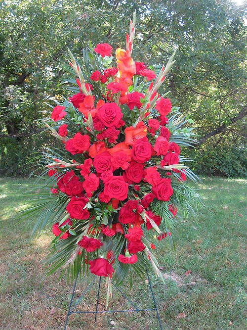 Blooms in Red Sympathy Spray