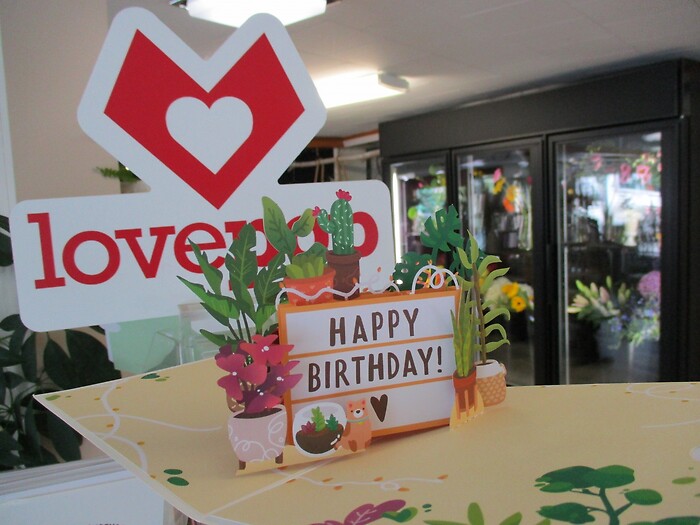 Lovepop Greeting Card (Happy Birthday Plants)