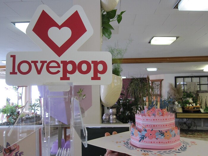 Lovepop Greeting Card (Floral Birthday Cake)