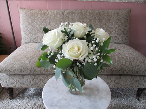 Half-Dozen White Roses